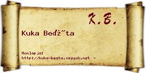 Kuka Beáta névjegykártya